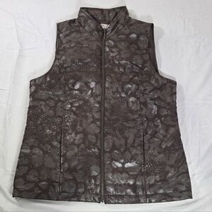 Chico's Brown Snakeskin Print Vest